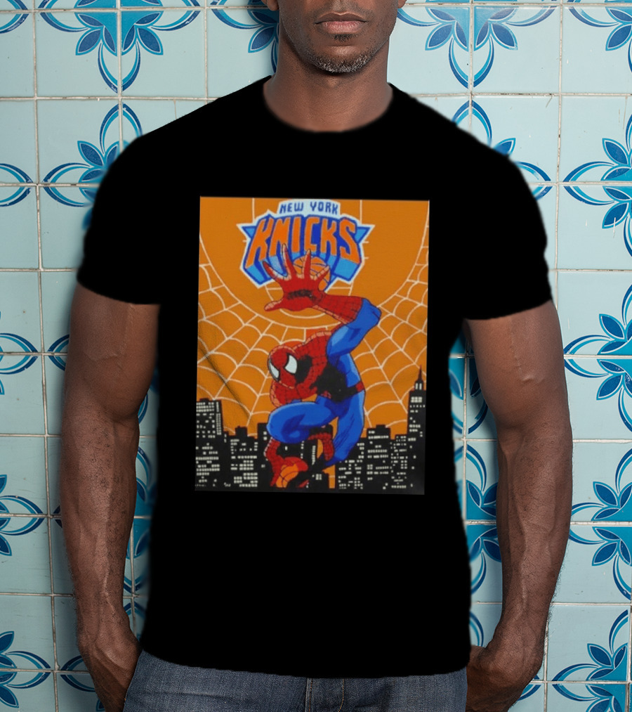 New York Knicks Spider Man Basketball T-Shirt