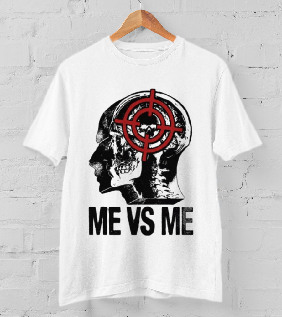 Get A Real Job Kid Store Me Vs Me White Target Head T-Shirt