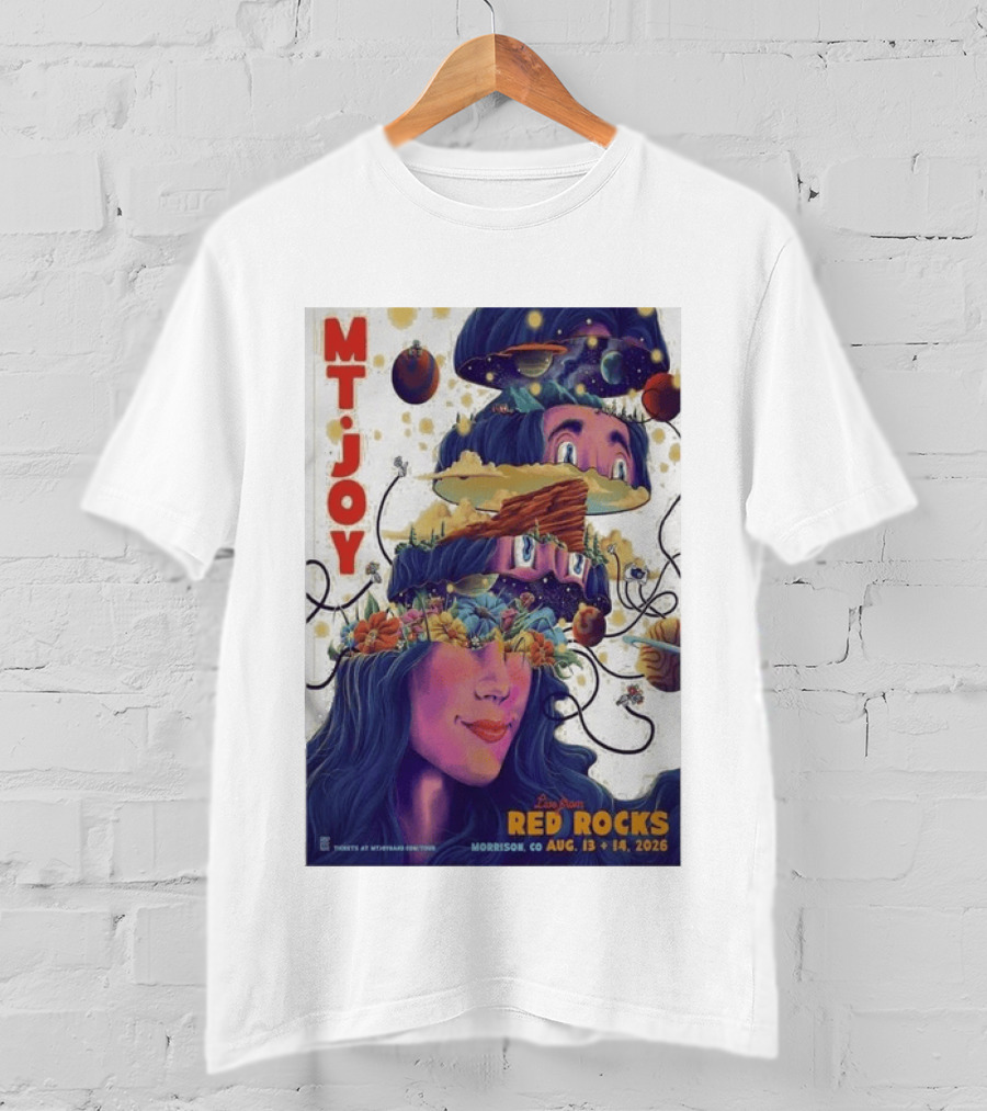 MT Joy Live At Red Rocks Morrison CO August 13 14 2026 S Tour T-Shirt