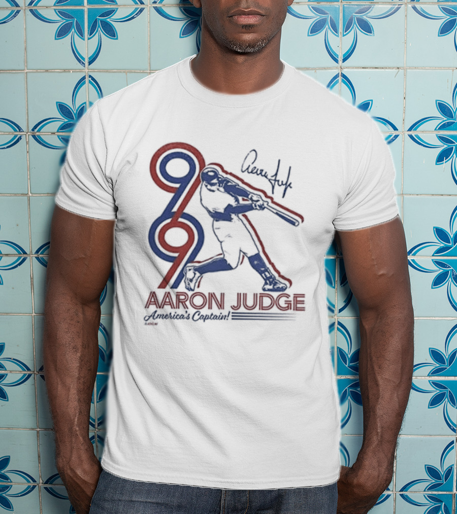 New York Yankees Aaron Judge America's Captain Signature Swing T-Shirt