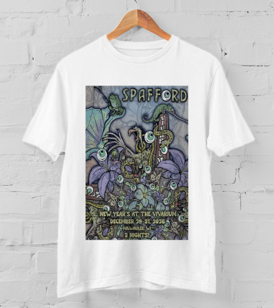 Spafford New Year’s At The Vivarium December 29 31 2026 Milwaukee WI 3 Nights T-Shirt