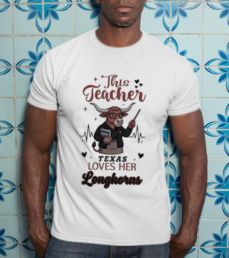 Texas Longhorns This Teacher Love Football T-Shirt