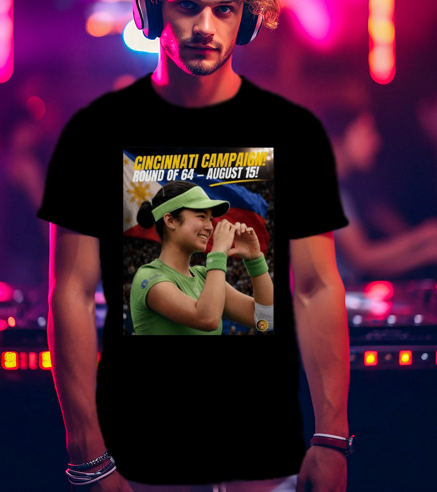 Cincinnati Campaign Round Of 64 August 15 Philippines Flag Tennis T-Shirt