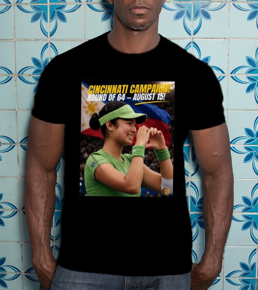 Cincinnati Campaign Round Of 64 August 15 Philippines Flag Tennis T-Shirt