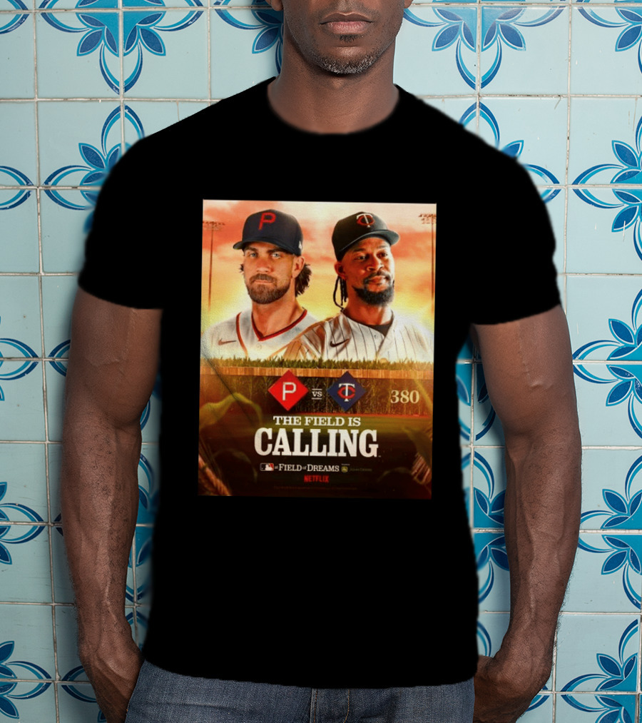 Philadelphia Vs Minnesota MLB Field Of Dreams Bryce Harper Byron Buxton Netflix 380 T-Shirt
