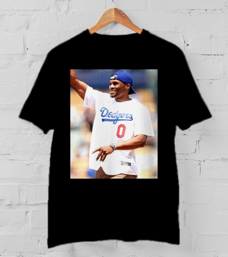 Russell Westbrook Dodgers 0 Jersey Celebration T-Shirt
