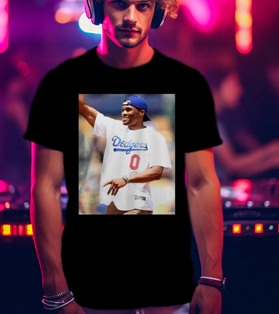 Russell Westbrook Dodgers 0 Jersey Celebration T-Shirt