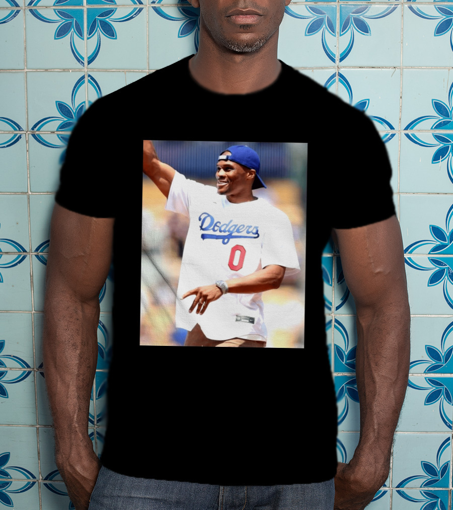 Russell Westbrook Dodgers 0 Jersey Celebration T-Shirt