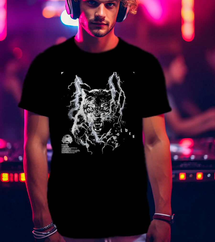 Darcsport Wolves Club Electric Lightning Wolf T-Shirt