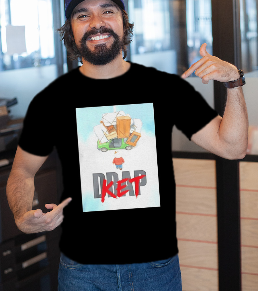Drap Ket Cat Moving Day Car Furniture Chaos T-Shirt