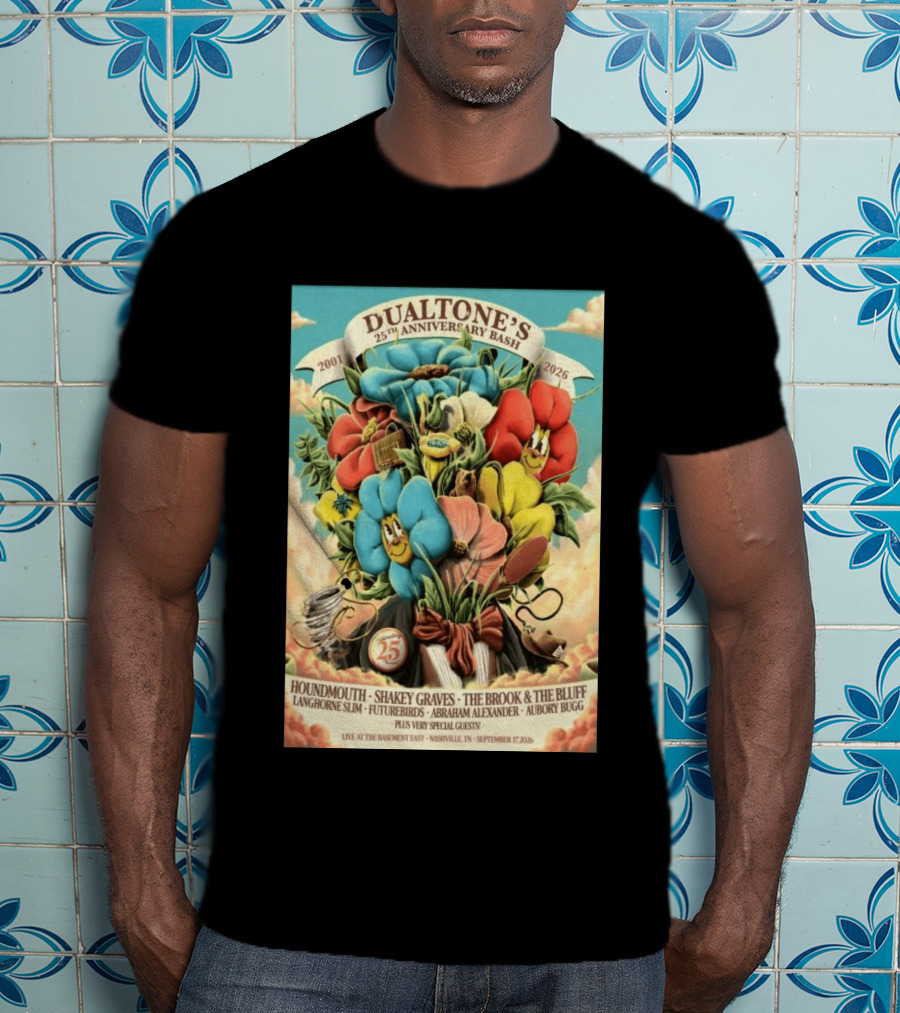 Dualtone's 25th Anniversary Bash September 17, 2026 Nashville Featuring Shakey Graves And The Brook & The Bluff T-Shirt
