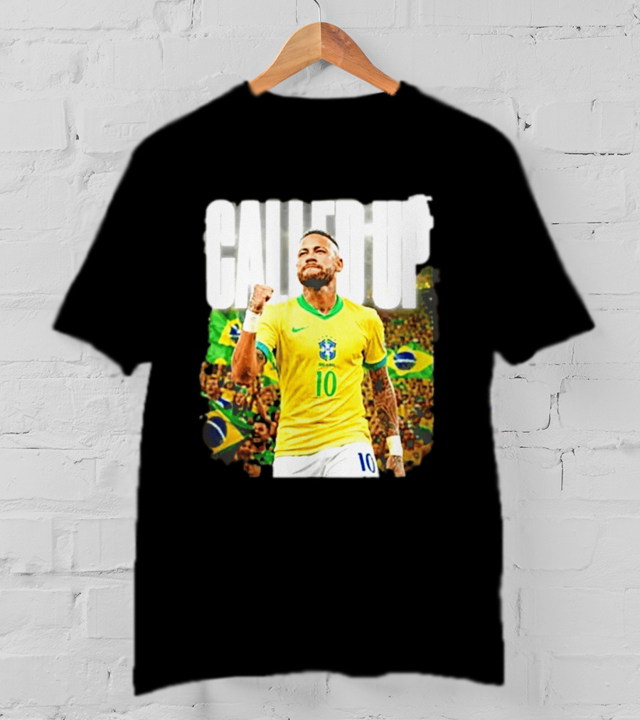 Neymar Brazil Called Up Football 10 Jersey Celebration T-Shirt