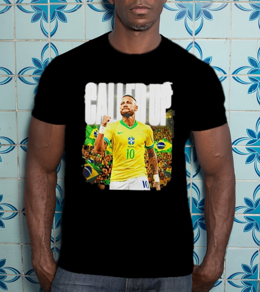 Neymar Brazil Called Up Football 10 Jersey Celebration T-Shirt