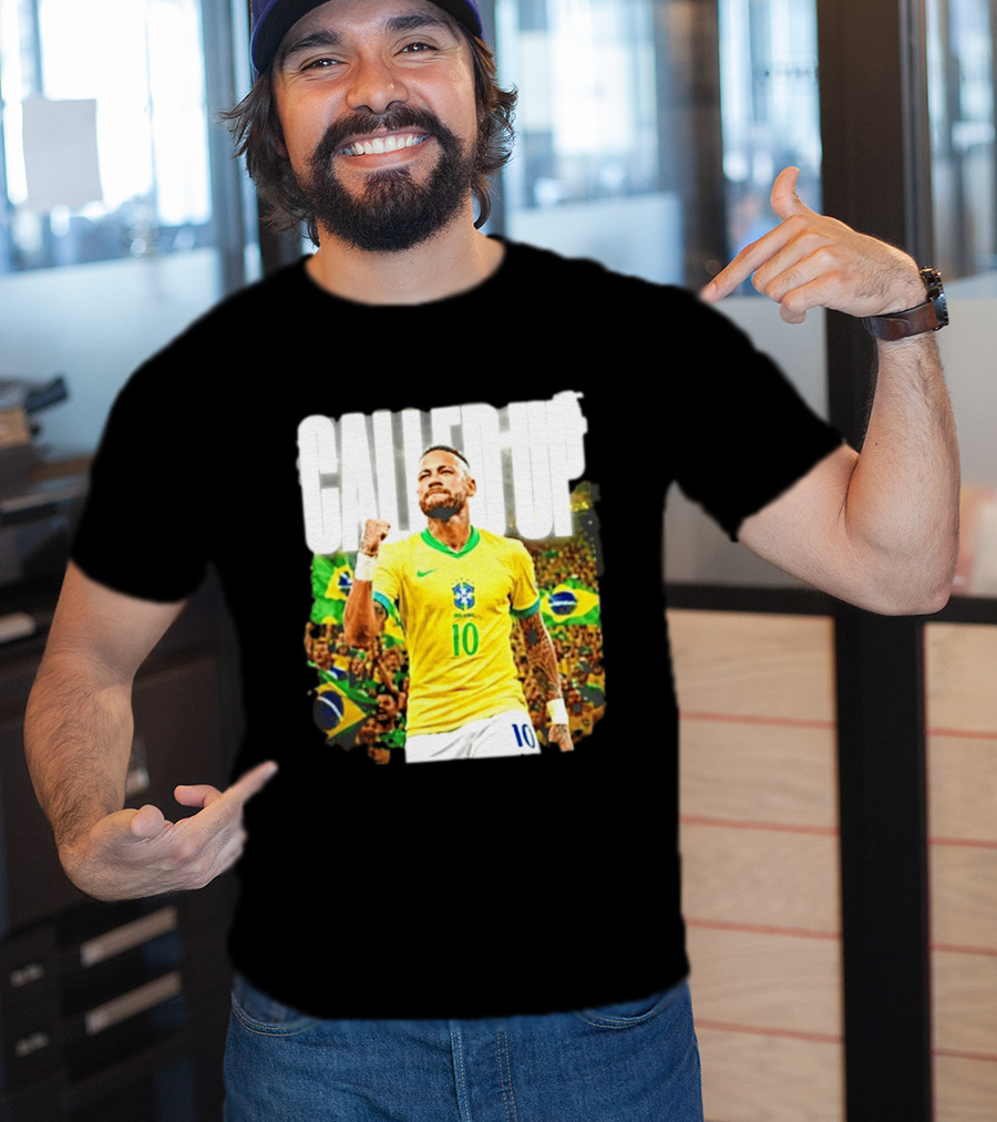 Neymar Brazil Called Up Football 10 Jersey Celebration T-Shirt