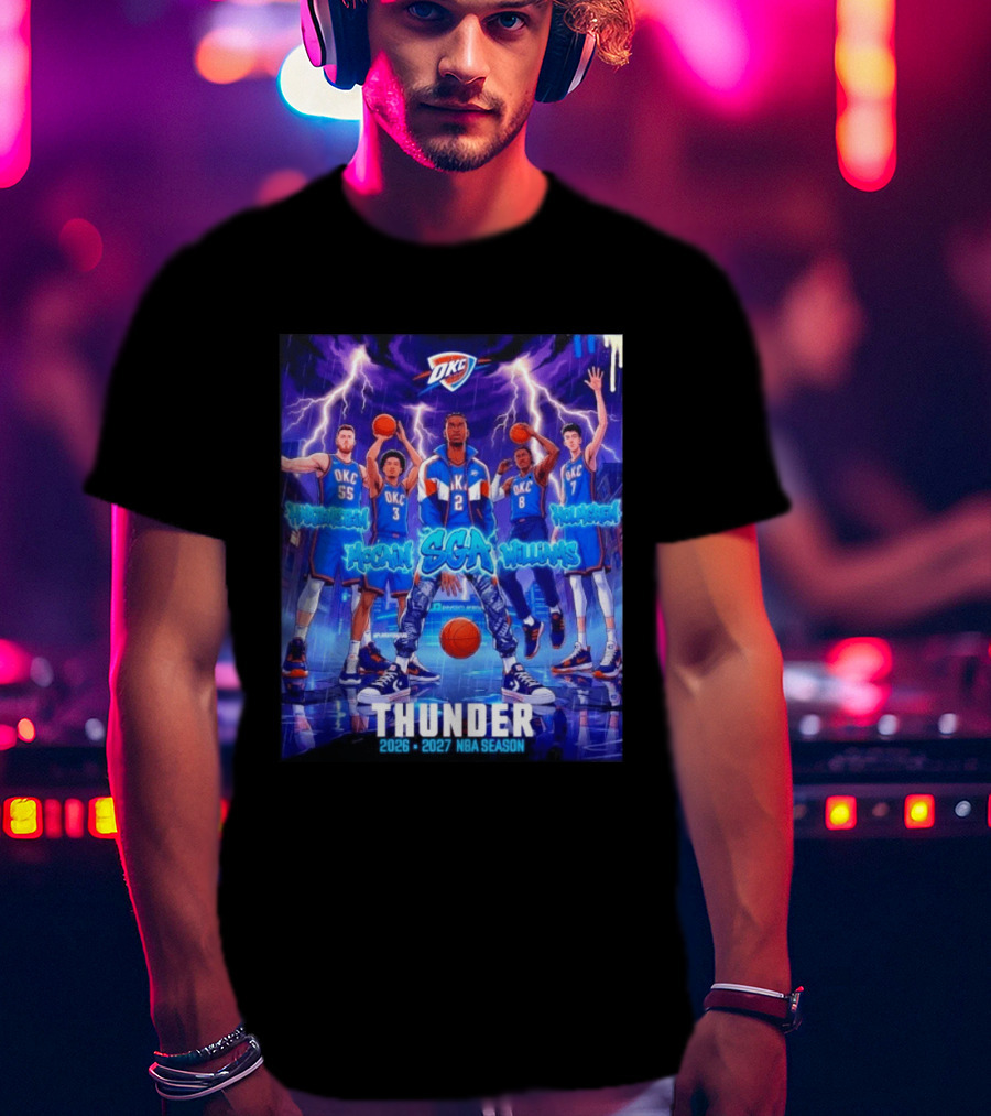 OKC Thunder 2026 2027 NBA Season SGA Hartenstein McCain Williams Holmgren T-Shirt