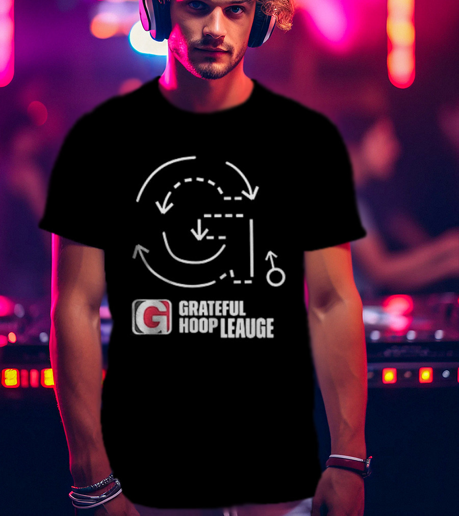 Grateful Dead Grateful Hoop League Basketball Strategy Playbook T-Shirt
