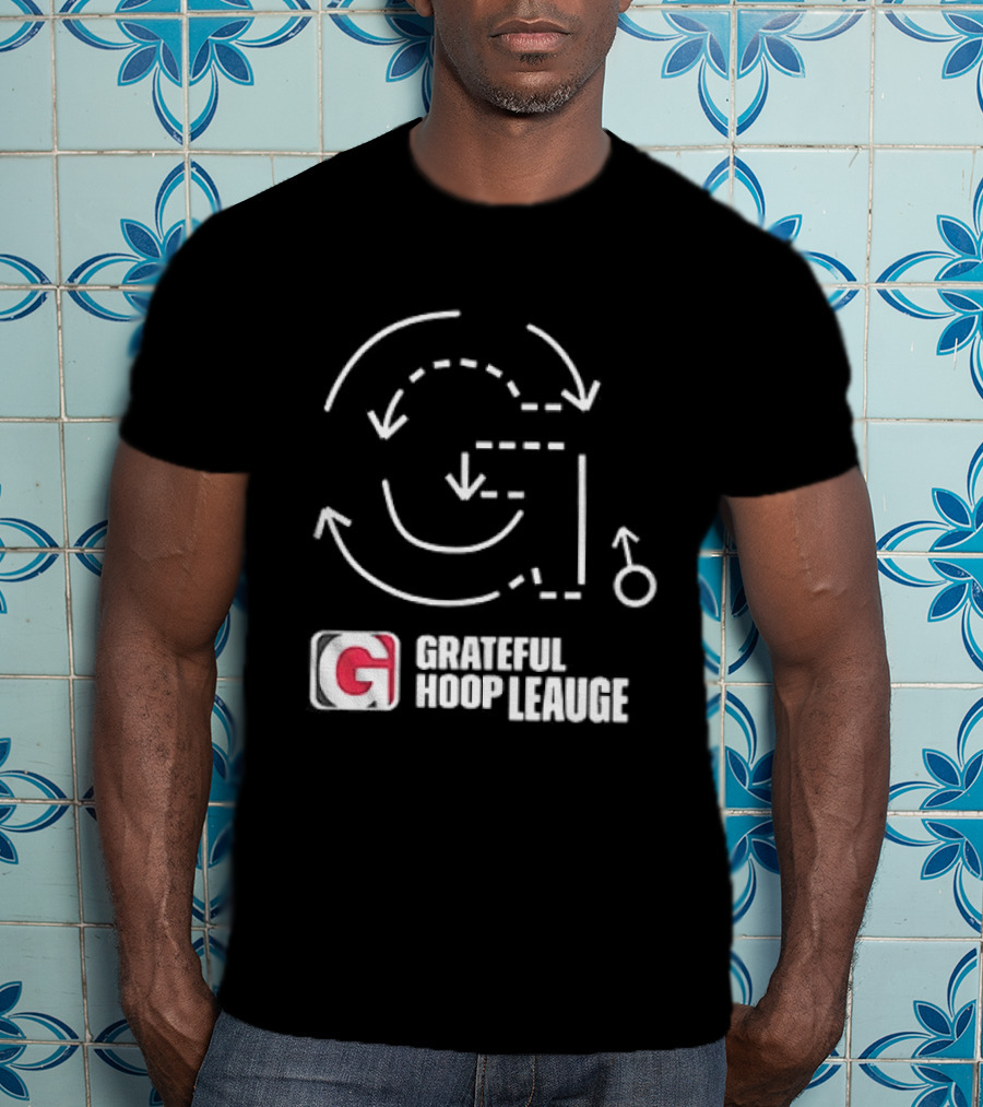 Grateful Dead Grateful Hoop League Basketball Strategy Playbook T-Shirt