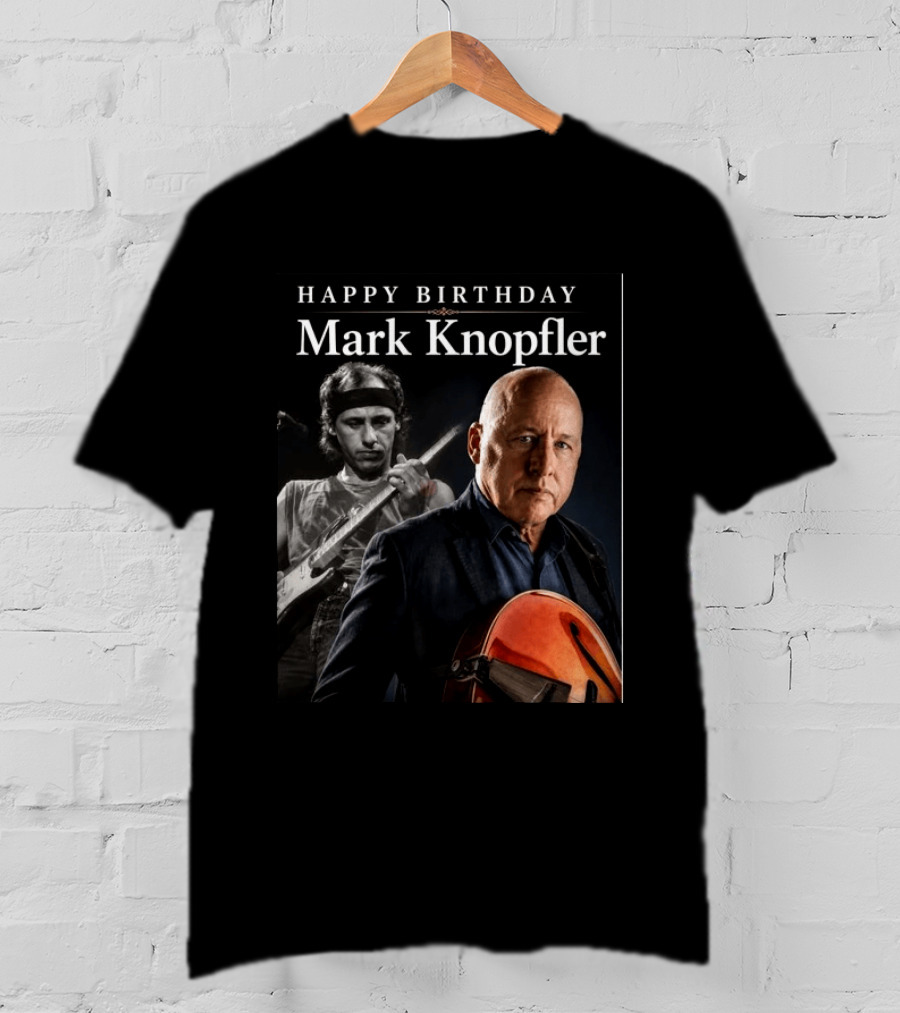 Mark Knopfler Birthday Celebration With Iconic Guitar T-Shirt