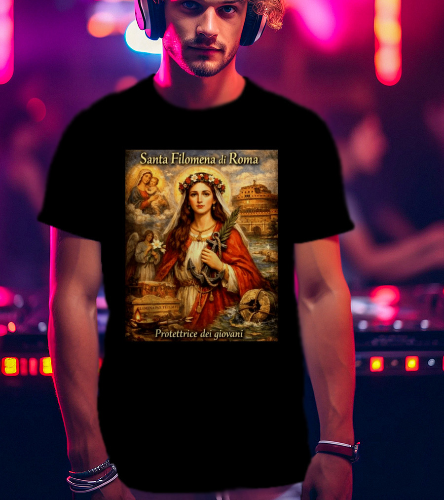 Santa Filomena Di Roma Protettrice Dei Giovani Sant'Angelo T-Shirt