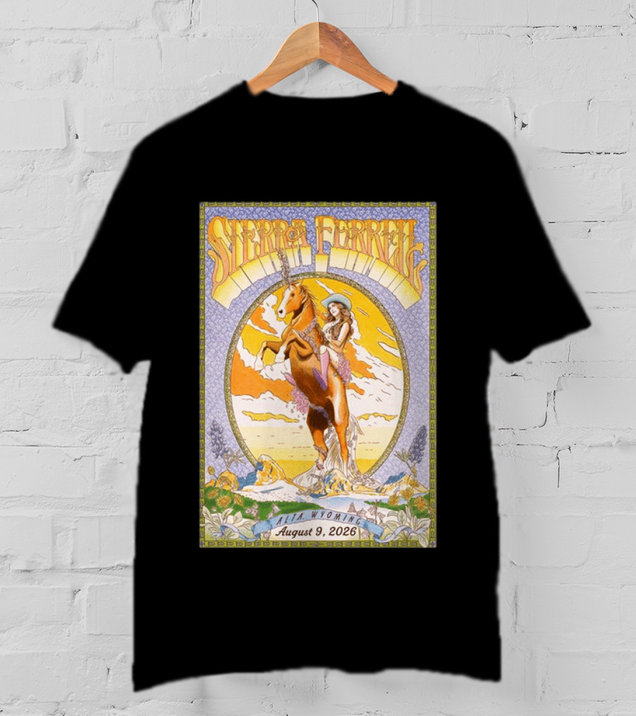 Sierra Ferrell August 9 2026 Alta Wyoming Grand Targhee Bluegrass Festival Tour Horse And Woman T-Shirt