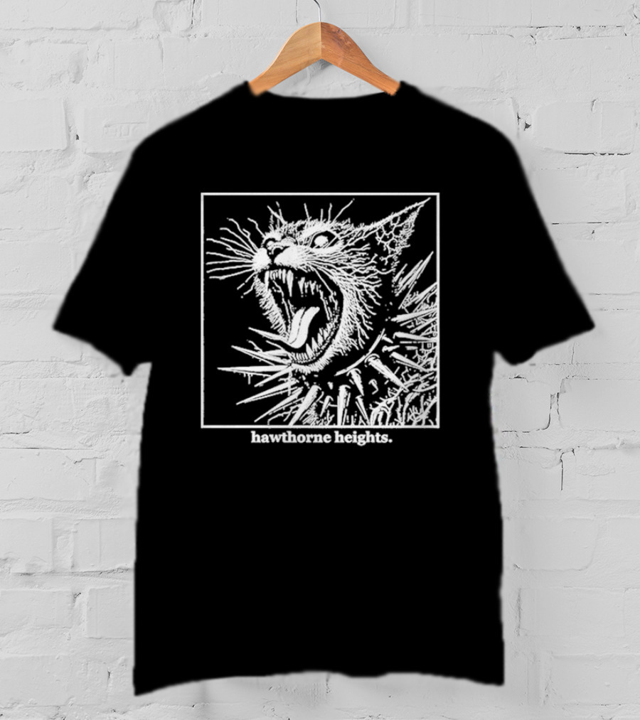 Hawthorne Heights Spiked Collar Cat Punk T-Shirt