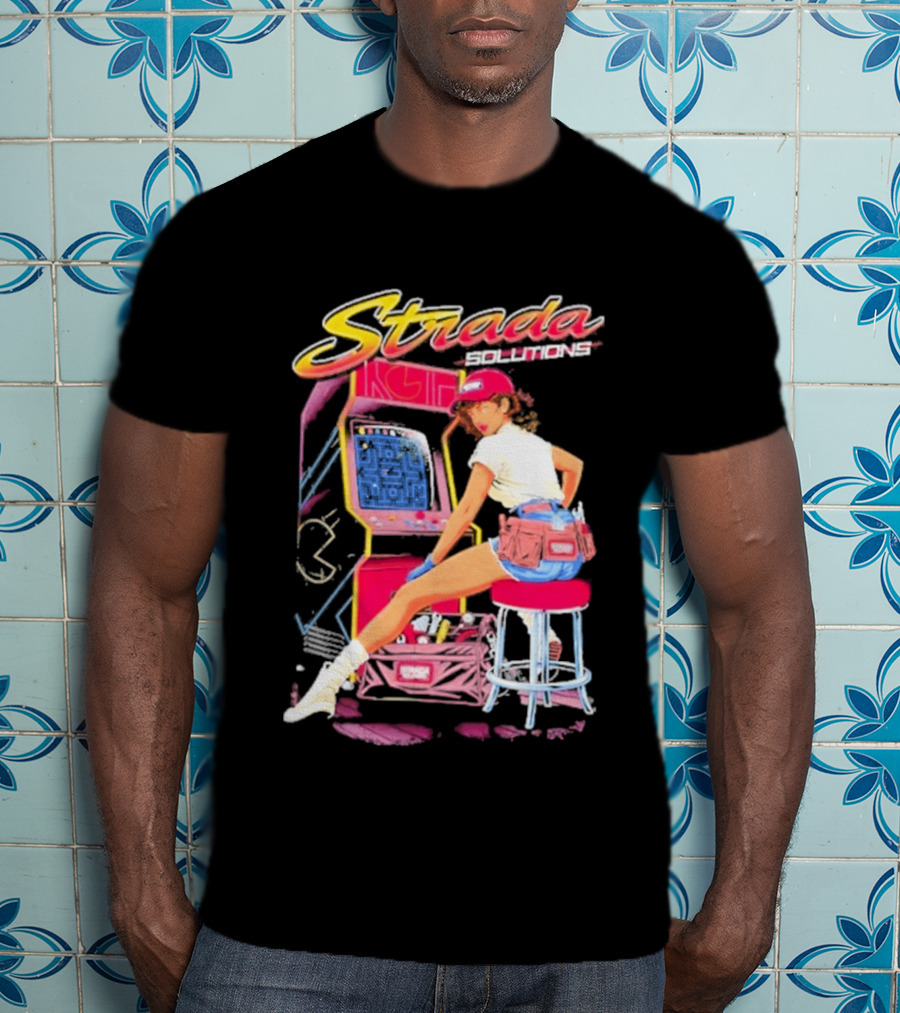 Strada Solutions Arcade Mechanic Retro Gaming T-Shirt
