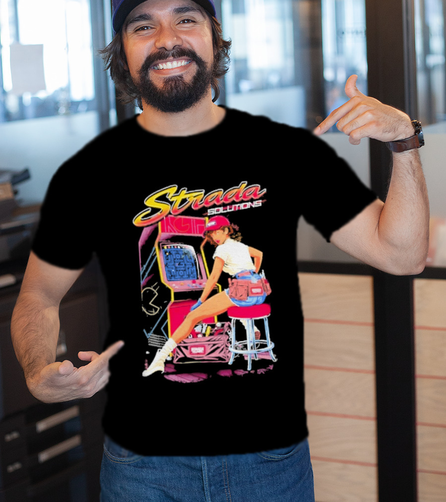 Strada Solutions Arcade Mechanic Retro Gaming T-Shirt
