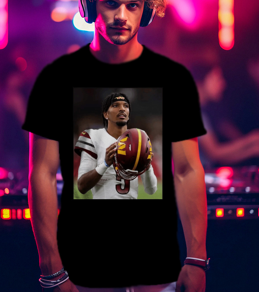 Washington Commanders Quarterback Jayden Daniels Football Player Sports T-Shirt