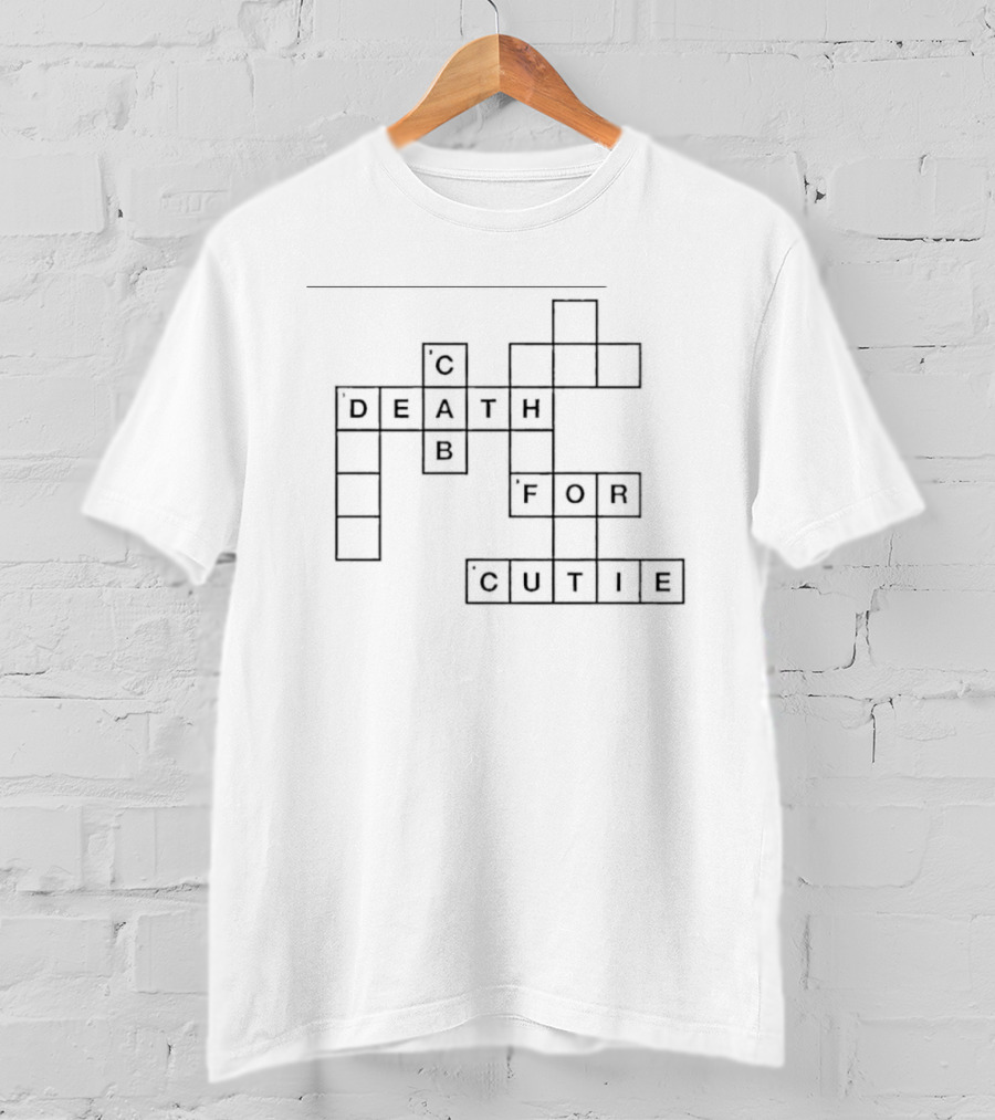 Death Cab For Cutie Indie Rock Crossword Puzzle T-Shirt