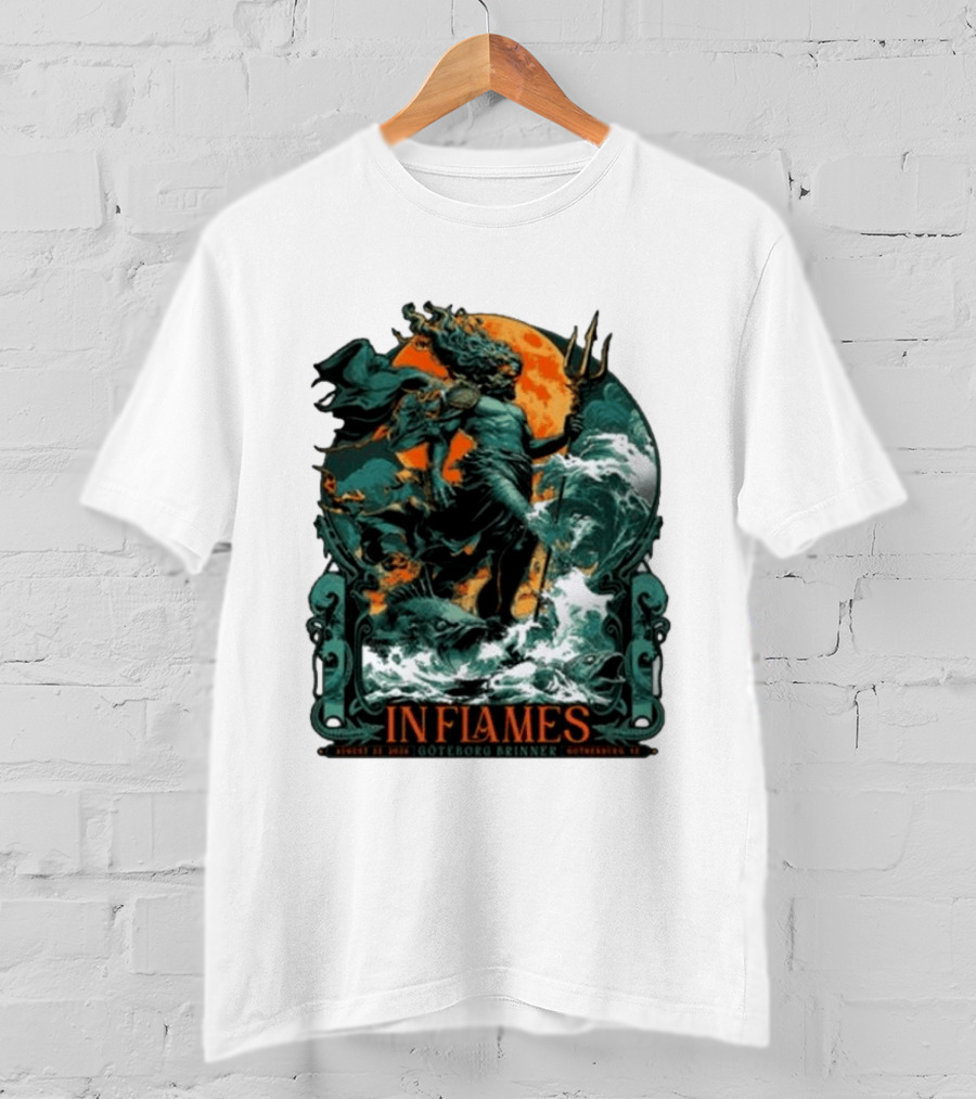 In Flames August 31 2026 Göteborg Brinner Sweden Show T-Shirt