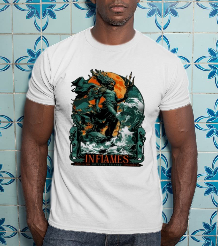 In Flames August 31 2026 Göteborg Brinner Sweden Show T-Shirt
