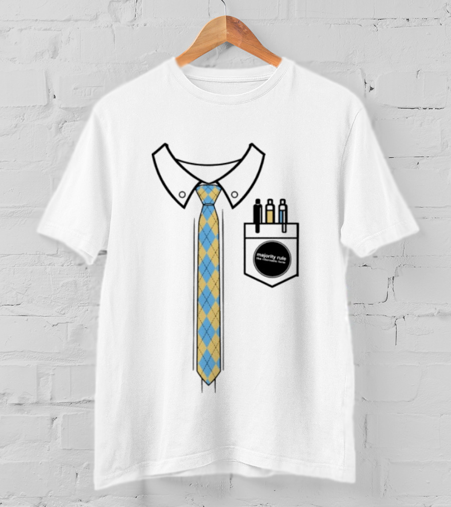 Native Estate Store Ritornello Form Tie Argyle Collar Pocket T-Shirt