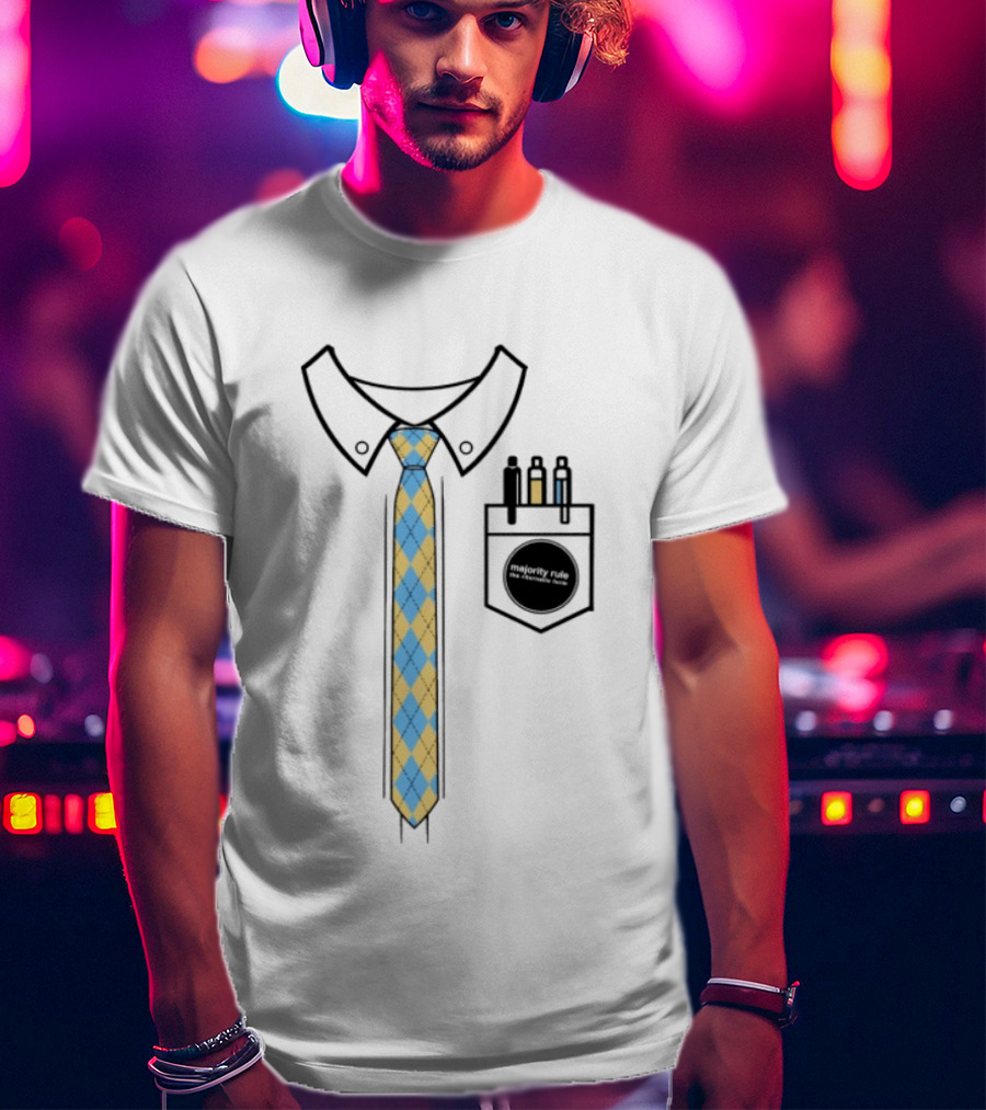 Native Estate Store Ritornello Form Tie Argyle Collar Pocket T-Shirt