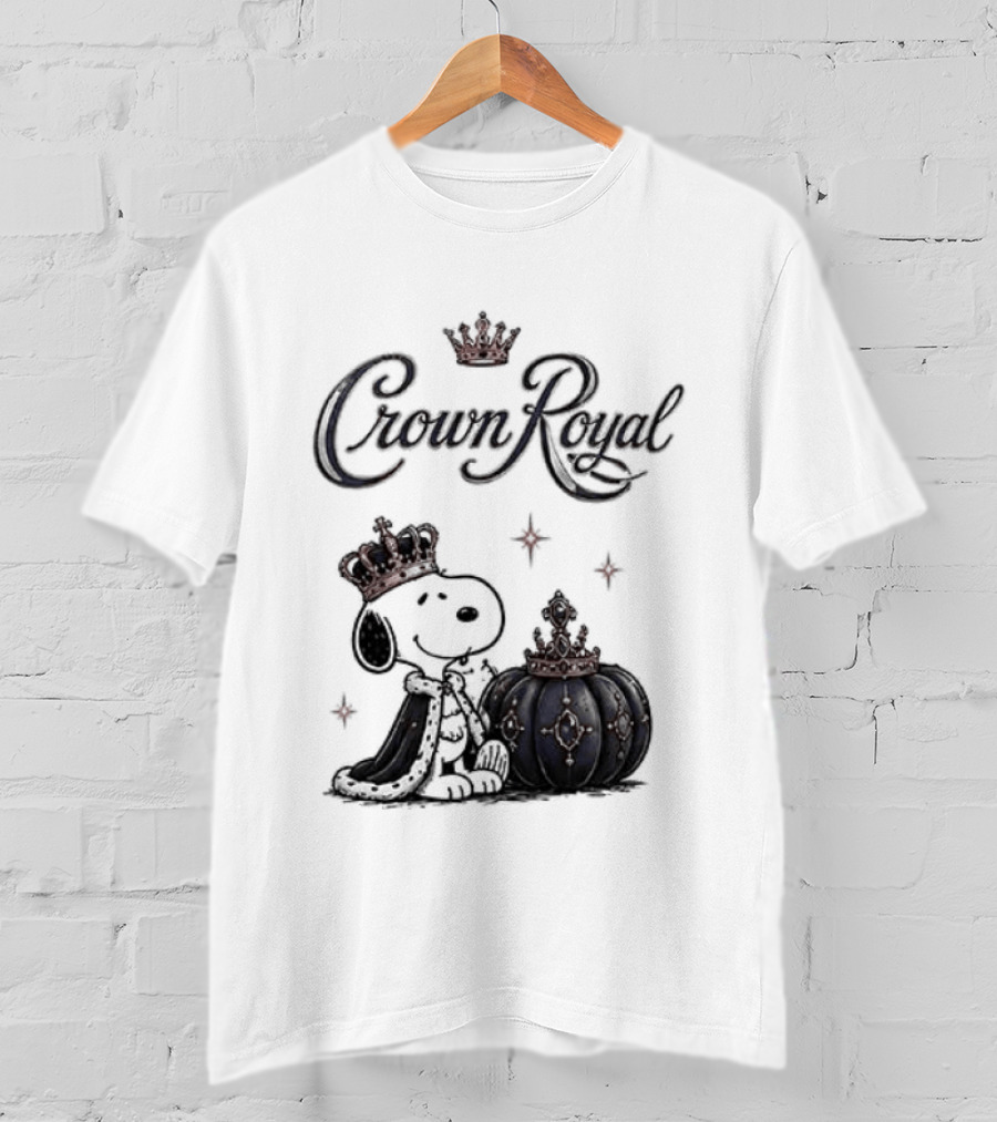 Peanuts Snoopy Crown Royal Boos Only With Crown And Royal T-Shirt