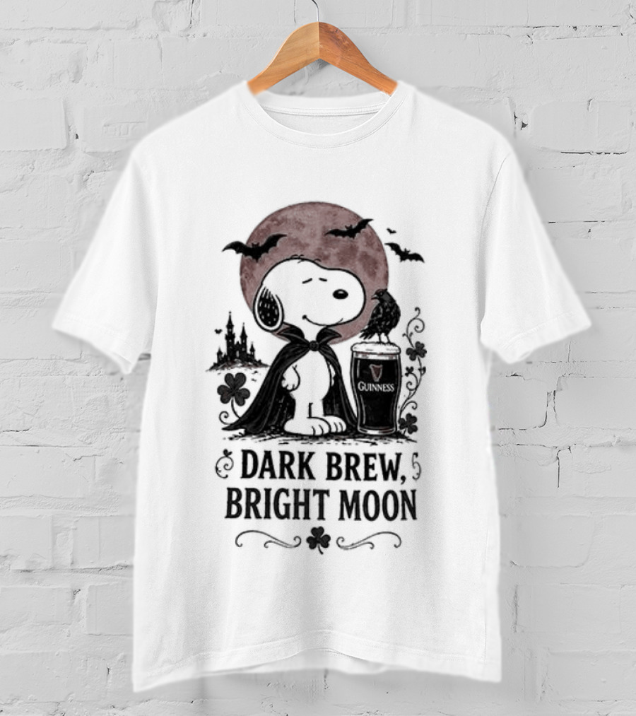 Peanuts Snoopy Dark Brew Bright Moon Halloween T-Shirt