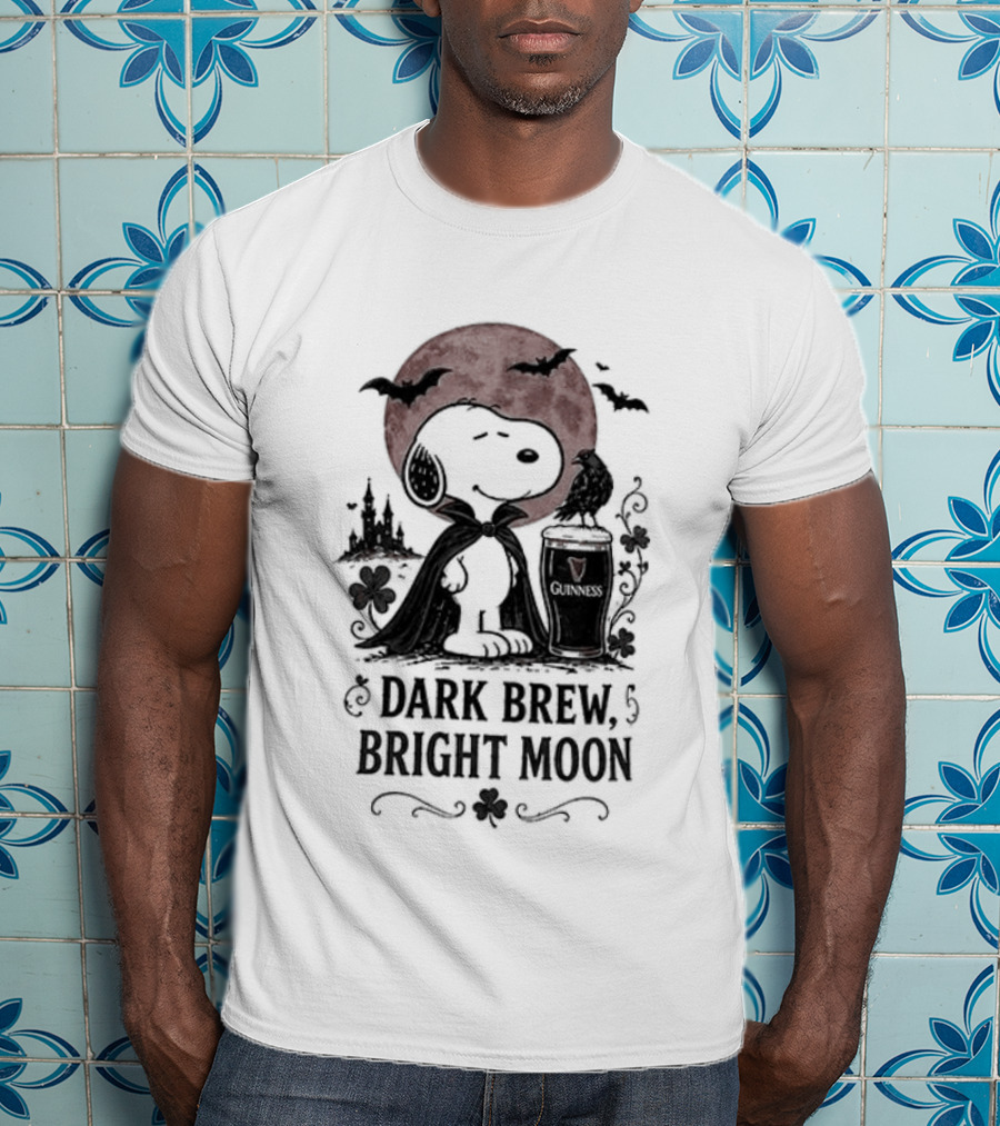 Peanuts Snoopy Dark Brew Bright Moon Halloween T-Shirt