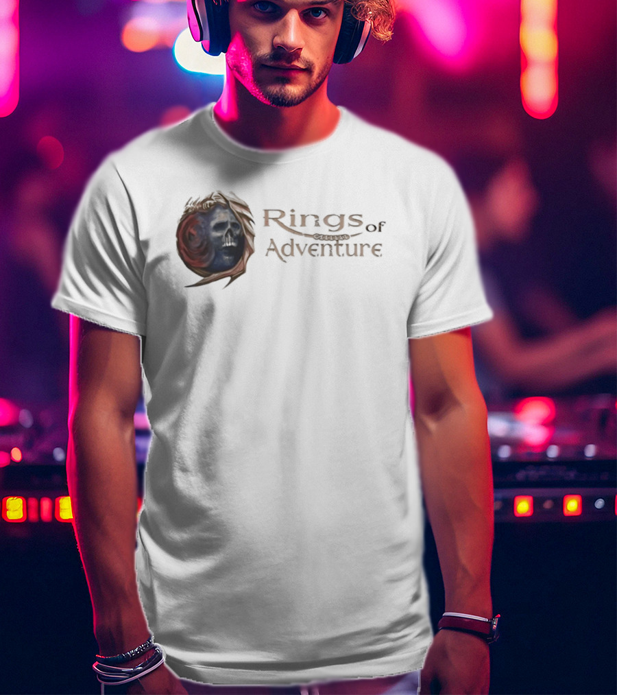 Rings Of Adventure Skull Fantasy T-Shirt