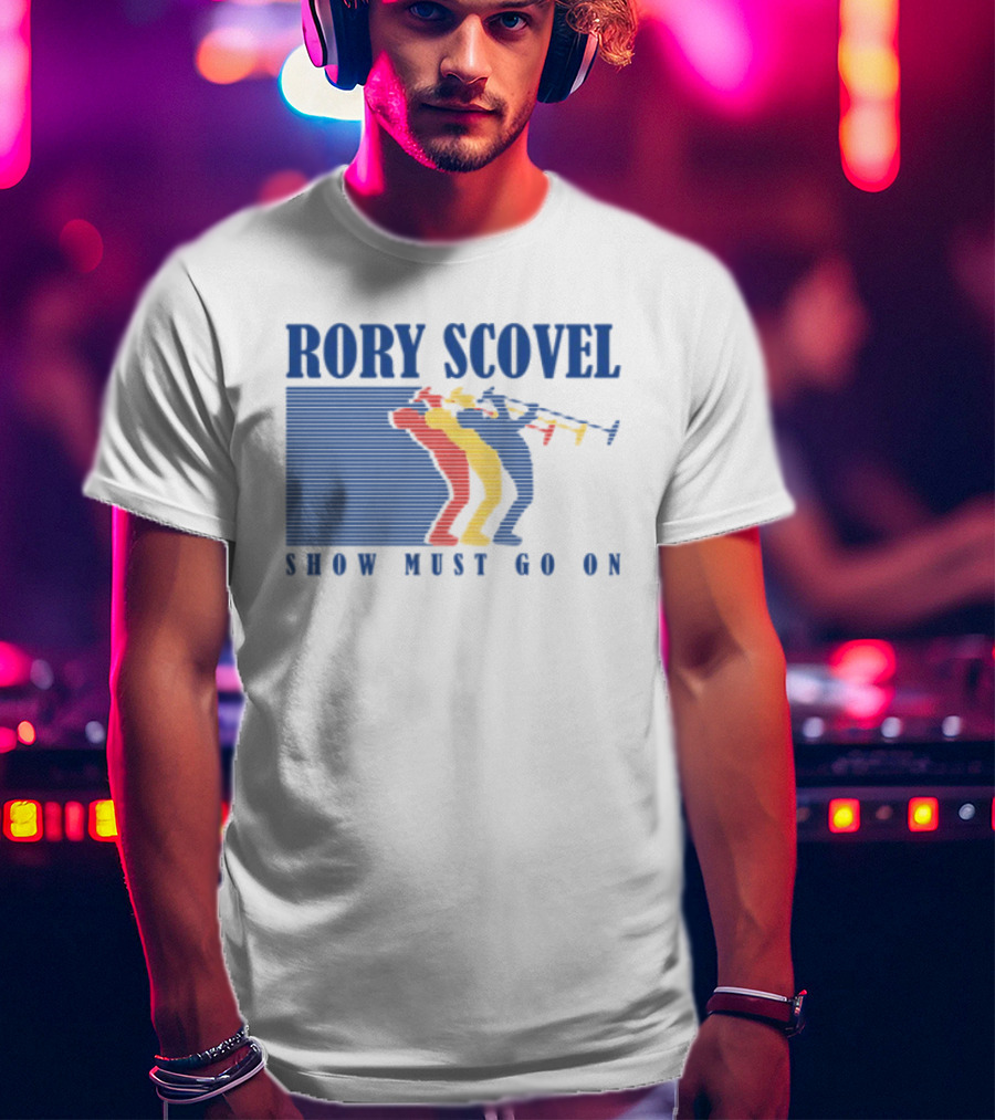 Rory Scovel Show Must Go On Colorful Trumpet Players T-Shirt