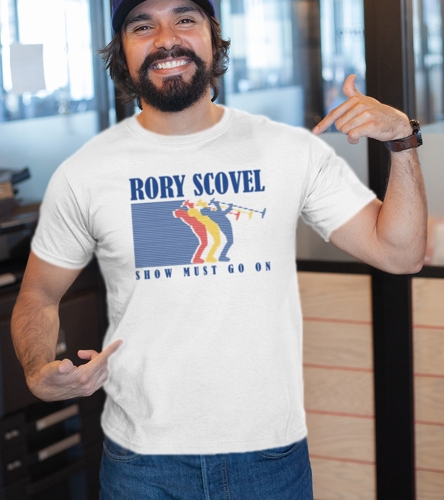 Rory Scovel Show Must Go On Colorful Trumpet Players T-Shirt