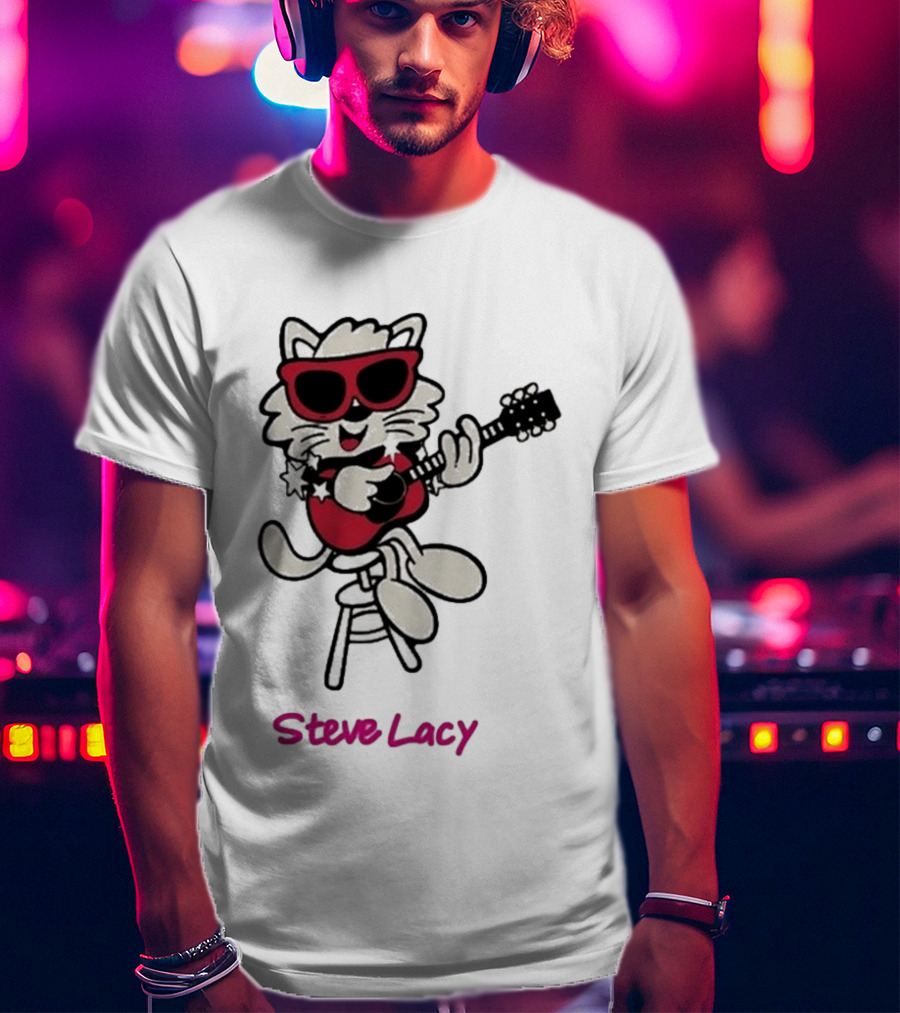 Steve Lacy 2026 Asia Tour Oh Yeah Cool Cat Playing Guitar T-Shirt