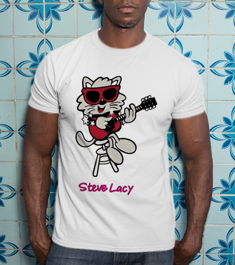 Steve Lacy 2026 Asia Tour Oh Yeah Cool Cat Playing Guitar T-Shirt