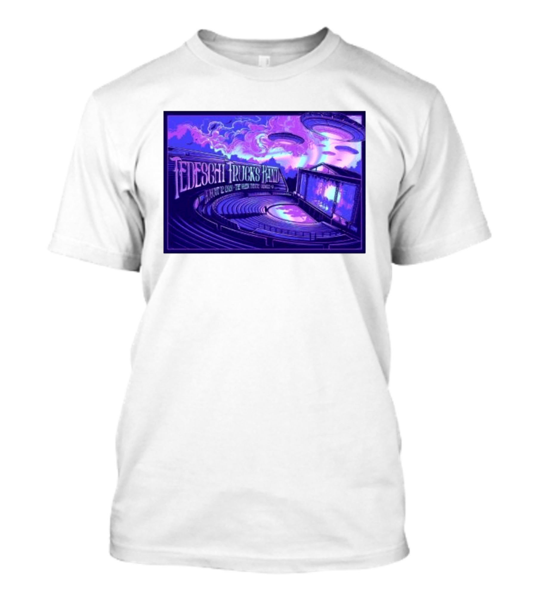 Tedeschi Trucks Band Greek Theatre Berkeley August 12 2026 Concert With UFOs And Neon Lights T-Shirt