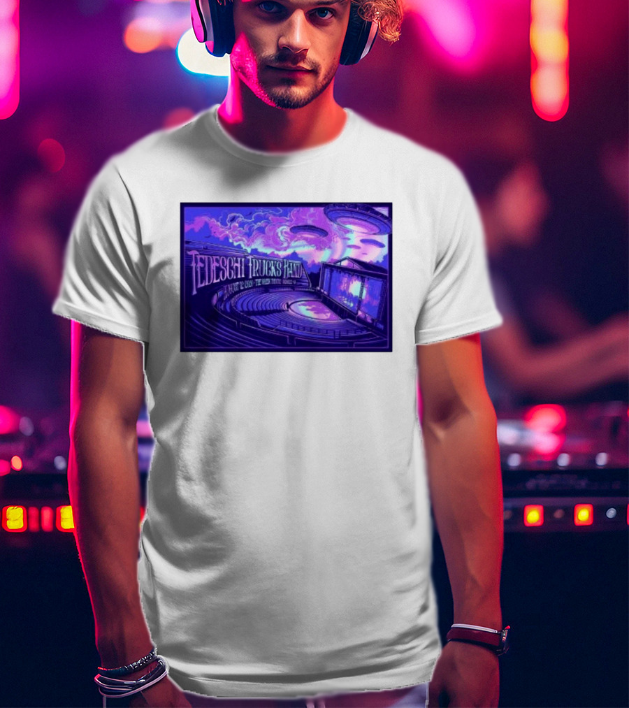 Tedeschi Trucks Band Greek Theatre Berkeley August 12 2026 Concert With UFOs And Neon Lights T-Shirt
