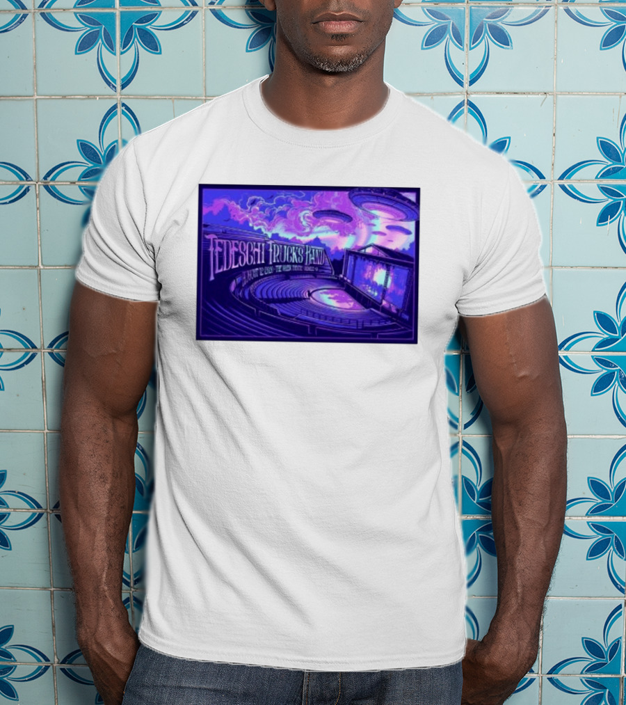 Tedeschi Trucks Band Greek Theatre Berkeley August 12 2026 Concert With UFOs And Neon Lights T-Shirt