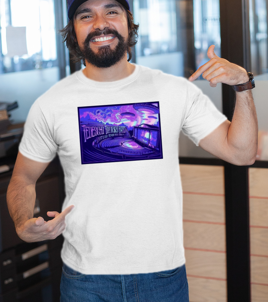 Tedeschi Trucks Band Greek Theatre Berkeley August 12 2026 Concert With UFOs And Neon Lights T-Shirt