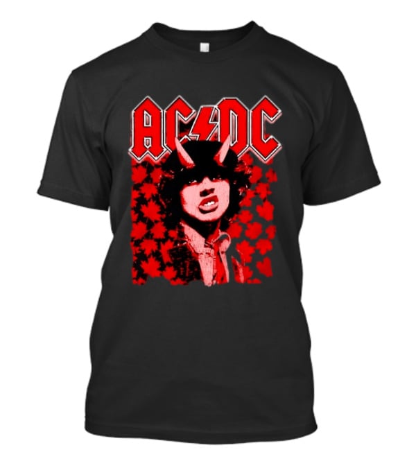 AC DC Pwr Up Canada 2026 Tour Rock Band Maple Leaf T-Shirt