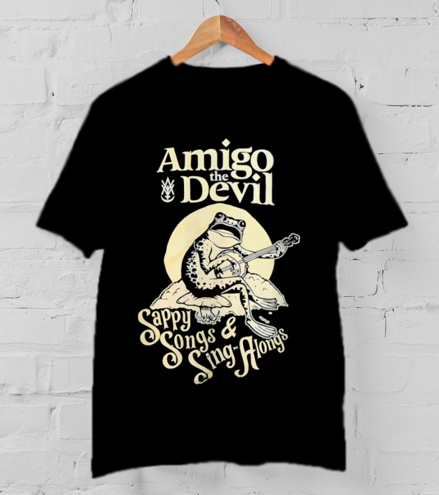 Amigo The Devil Sappy Songs And Sing Alongs Frog Playing Banjo T-Shirt