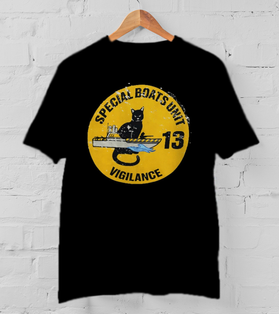 Special Boats Unit 13 Black Cat Vigilance T-Shirt