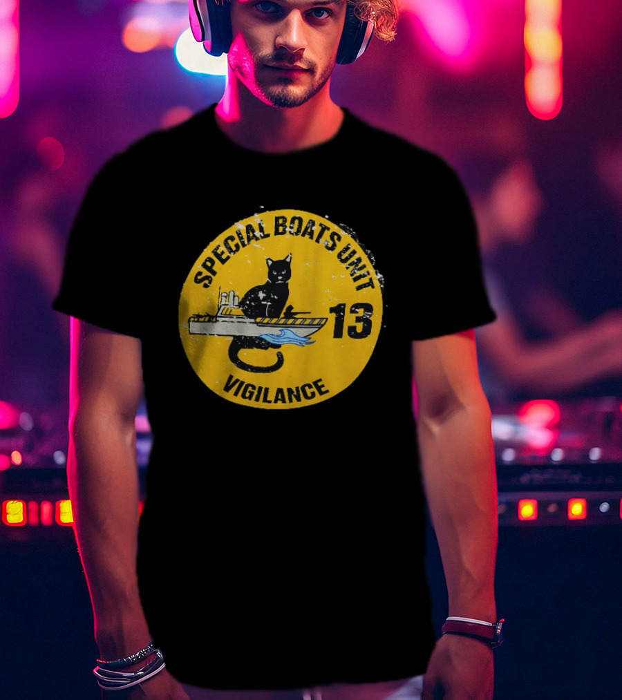 Special Boats Unit 13 Black Cat Vigilance T-Shirt