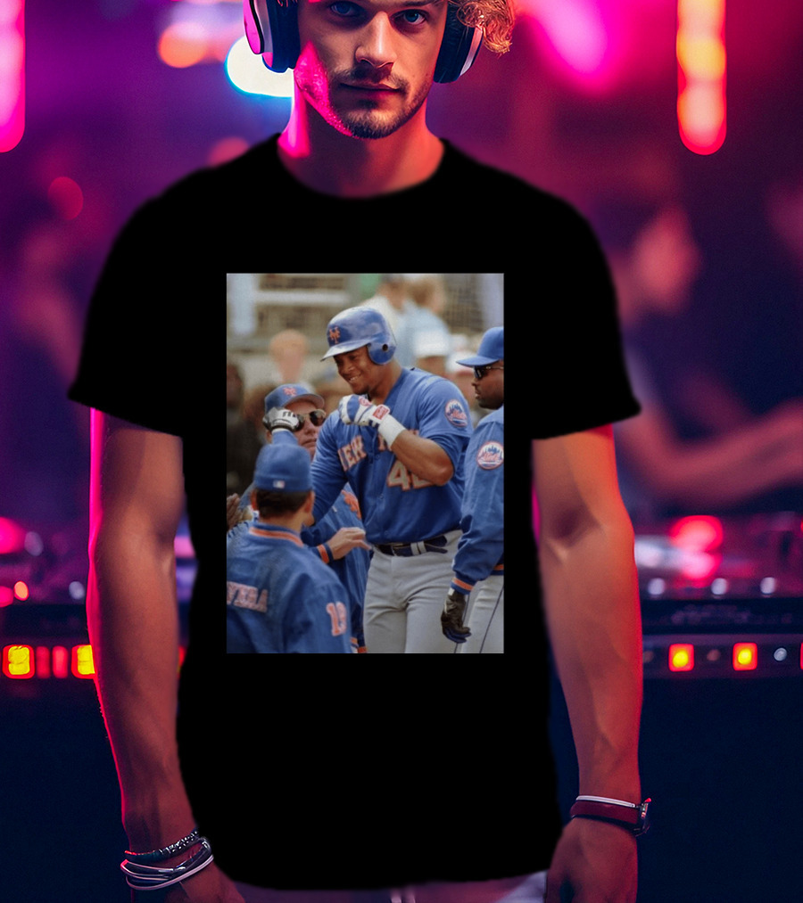 New York Mets Butch Huskey No. 42 MLB Legend T-Shirt